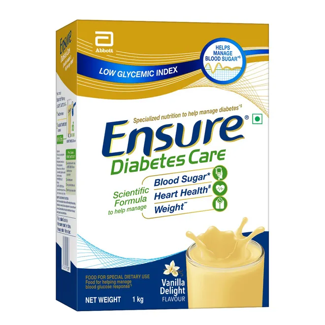 Ensure Diabetes Care Vanilla Delight Flavour Powder for Adults, 375 gm Refill